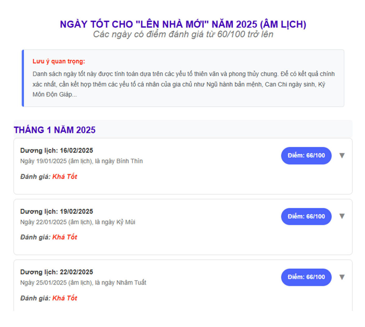 Xem ngày lên nhà mới 2025